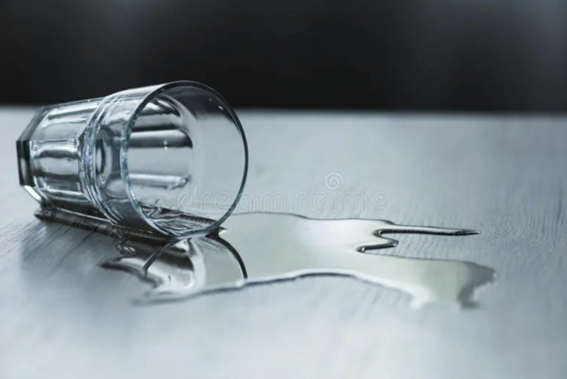 Spilled water